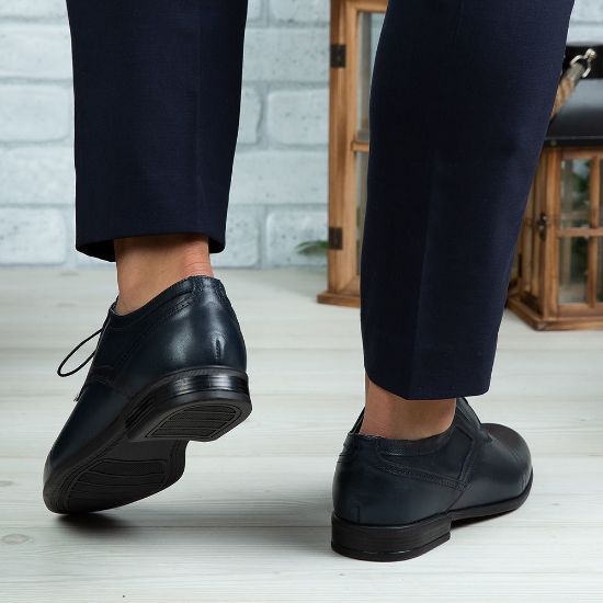 Imagine Pantofi eleganți bărbați din piele naturală 350 Blue