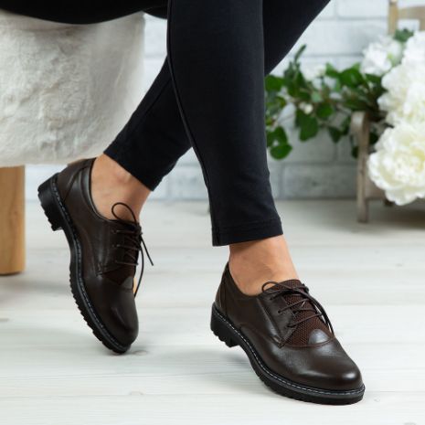Imagine Pantofi damă piele naturală 153 Maro