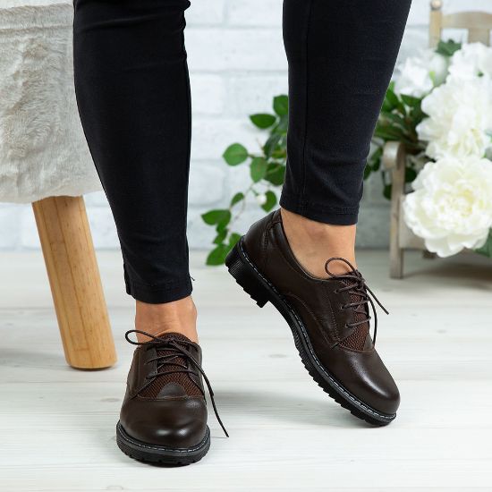 Imagine Pantofi damă piele naturală 153 Maro