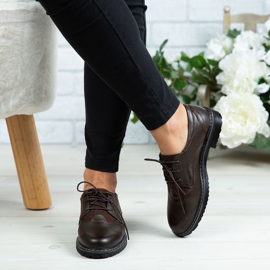 Imagine Pantofi damă piele naturală 153 Maro