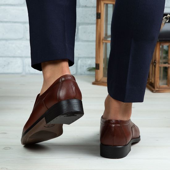 Imagine Pantofi eleganți bărbați din piele naturală 300 Maro