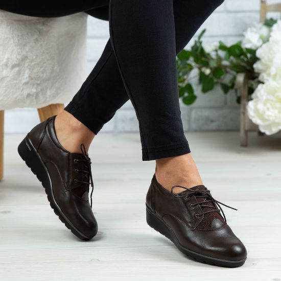 Imagine Pantofi damă piele naturală 154 Maro