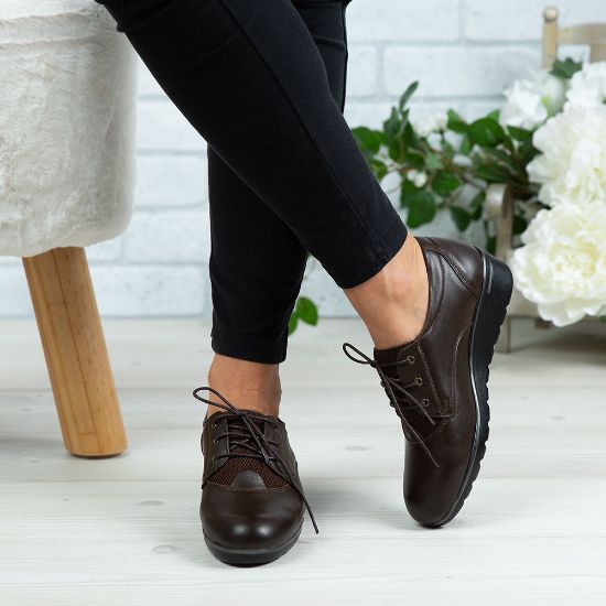 Imagine Pantofi damă piele naturală 154 Maro