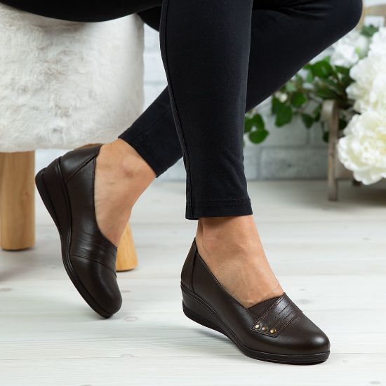 Imagine Pantofi damă piele naturală 155 Maro