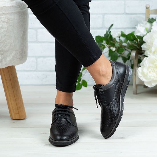 Imagine Pantofi copii piele naturală 400Y Negru