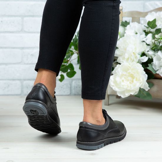 Imagine Pantofi copii piele naturală 400Y Negru