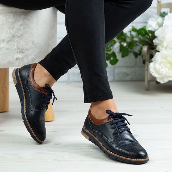 Imagine Pantofi copii piele naturală 400 Y Blue