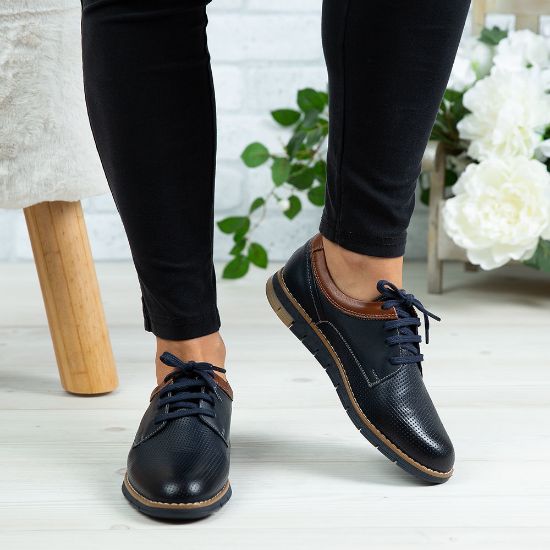 Imagine Pantofi copii piele naturală 400 Y Blue