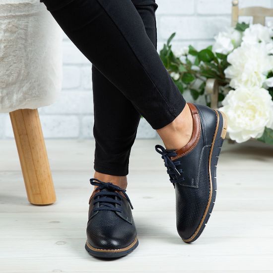 Imagine Pantofi copii piele naturală 400 Y Blue