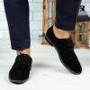 Imagine Pantofi eleganți bărbați din piele naturală 506 Negru Velur