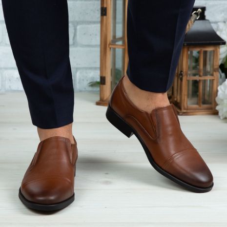 Imagine Pantofi eleganți bărbați din piele naturală 301 Maro