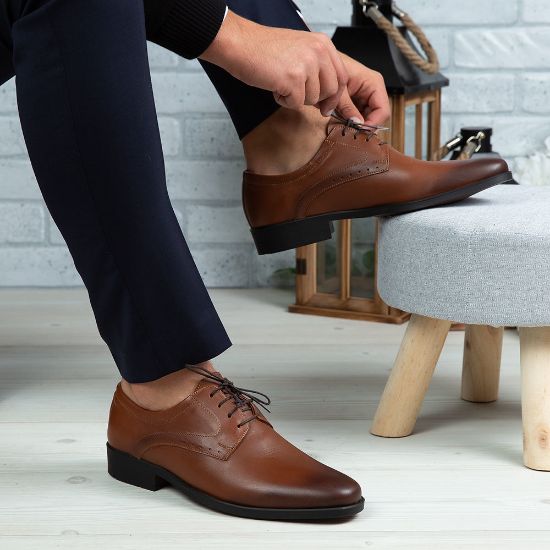 Imagine Pantofi eleganți bărbați din piele naturală 308 Maro