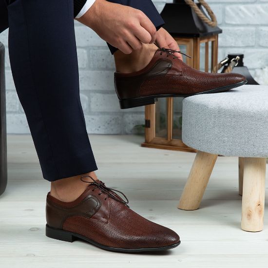 Imagine Pantofi eleganți bărbați din piele naturală 398 Maro