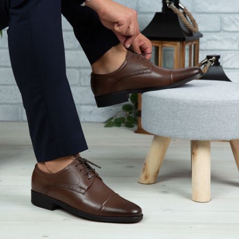 Imagine Pantofi eleganți bărbați din piele naturală 309  Maro