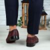 Imagine Pantofi eleganți bărbați din piele naturală 394 Vișiniu