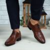 Imagine Pantofi eleganți bărbați din piele naturală 394 Maro