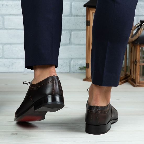 Imagine Pantofi eleganți bărbați din piele naturală 394 M Maro