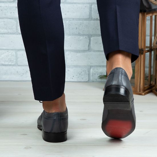 Imagine Pantofi eleganți bărbați din piele naturală 394 Gri