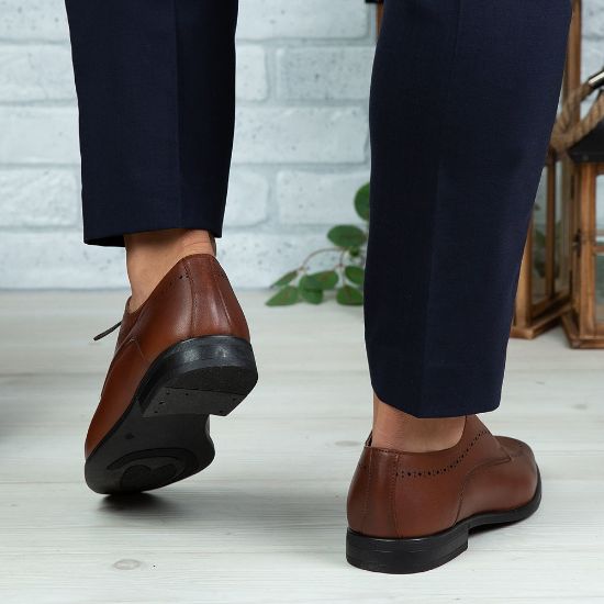 Imagine Pantofi eleganți bărbați din piele naturală 391 Maro