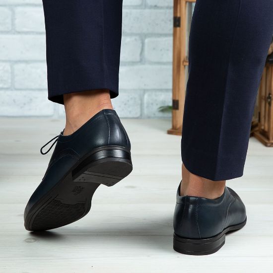 Imagine Pantofi eleganți bărbați din piele naturală 390 Blue