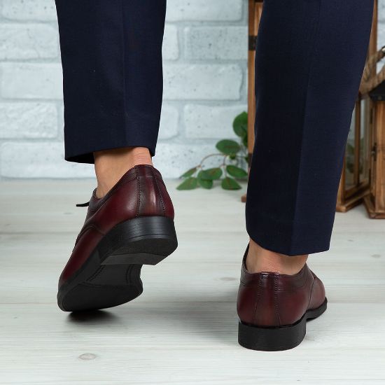 Imagine Pantofi eleganți bărbați din piele naturală 366 Vișiniu