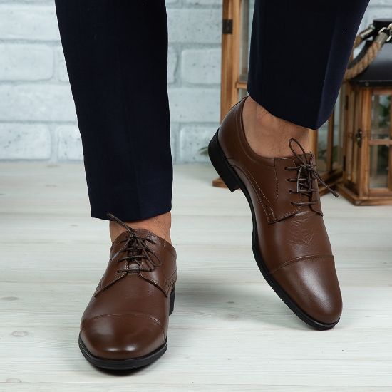 Imagine Pantofi eleganți bărbați din piele naturală 330 Maro