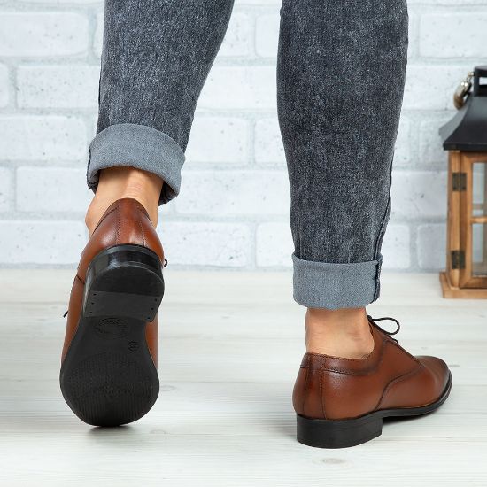 Imagine Pantofi copii din piele naturală 376 Maro