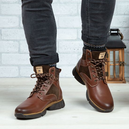 Imagine Ghete bărbați piele naturală C600 Maro