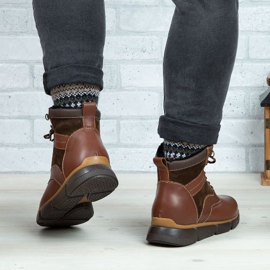 Imagine Ghete bărbați piele naturală C600 Maro