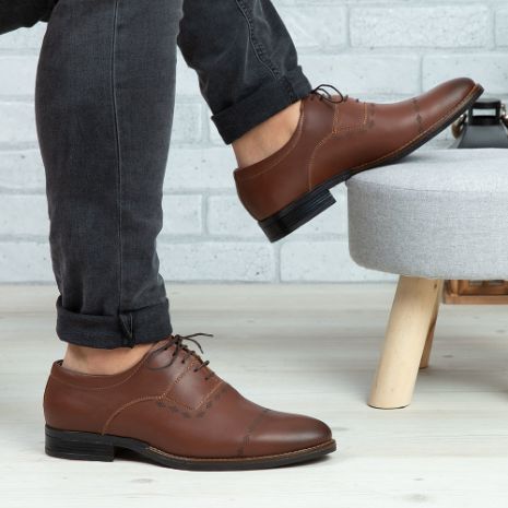 Imagine Pantofi casual bărbați piele naturală C65 Maro