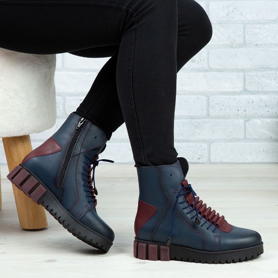 Imagine Ghete damă piele naturală 707 Blue