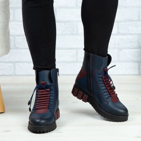 Imagine Ghete damă piele naturală 707 Blue