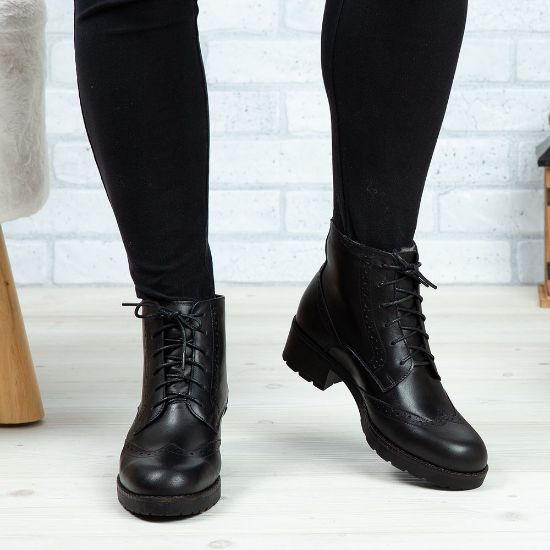 Imagine Ghete damă piele naturală L400-S Negru