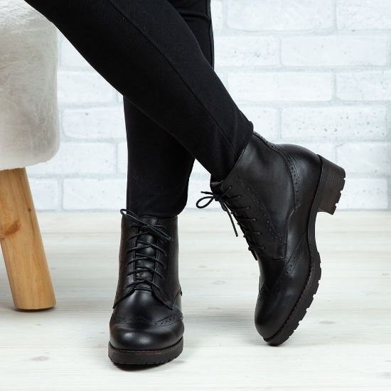 Imagine Ghete damă piele naturală L400-S Negru