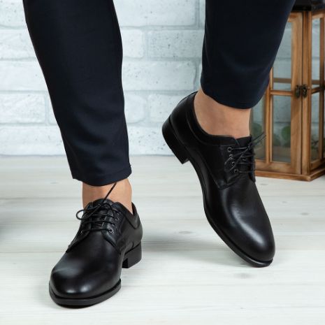 Imagine Pantofi eleganți bărbați din piele naturală 366 Negru