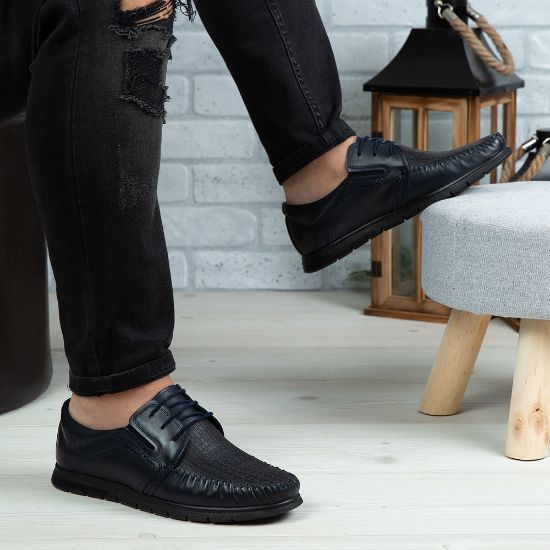 Imagine Pantofi casual bărbați piele naturală 540 Blue