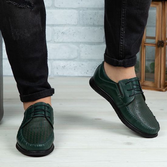 Imagine Pantofi casual bărbați piele naturală 540 Verde