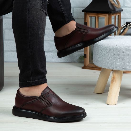 Imagine Mocasini bărbați piele naturală 551 Vișiniu