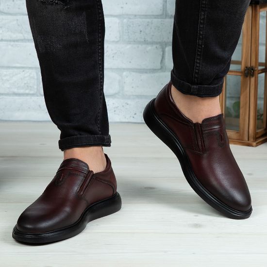 Imagine Mocasini bărbați piele naturală 551 Vișiniu