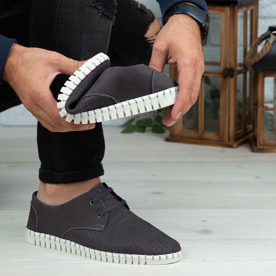 Imagine Pantofi casual bărbați piele naturală 560 Gri