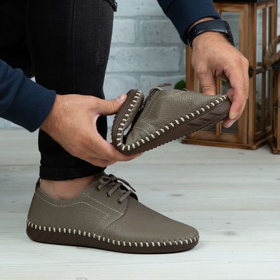 Imagine Pantofi casual bărbați piele naturală 650-S Bej