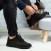 Imagine Pantofi sport bărbați piele naturală 447 Negru bufo