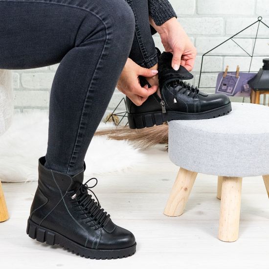 Imagine Ghete damă piele naturală 707 NN Negru