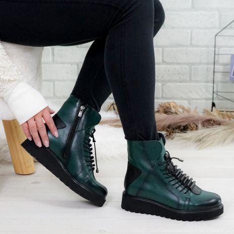 Imagine Ghete damă piele naturală 707-30 Verde