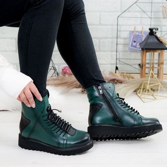 Imagine Ghete damă piele naturală 707-30 Verde