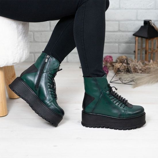 Imagine Ghete damă piele naturală 708 Verde