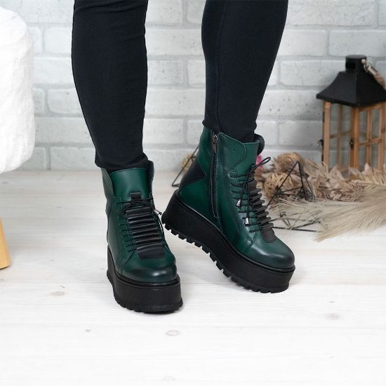 Imagine Ghete damă piele naturală 708 Verde