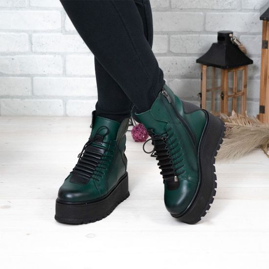 Imagine Ghete damă piele naturală 708 Verde