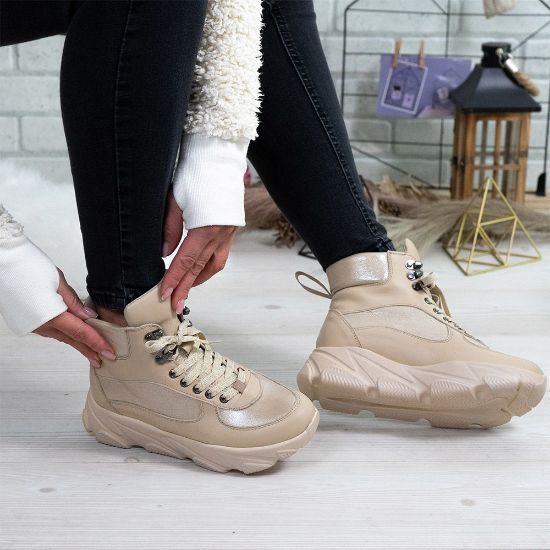 Imagine Ghete damă piele naturală 777 Bej