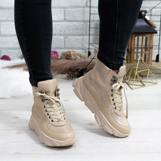 Imagine Ghete damă piele naturală 777 Bej